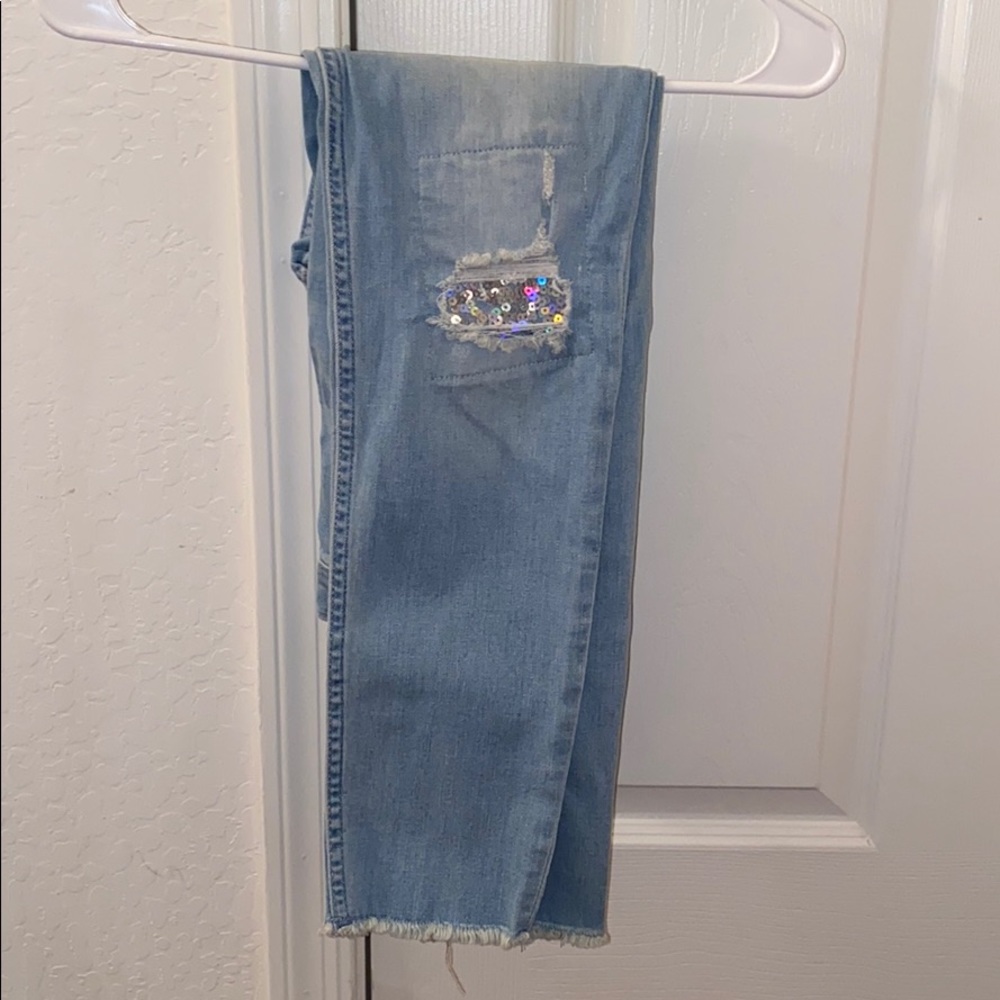 Abercrombie Kids pull-on jean leggings